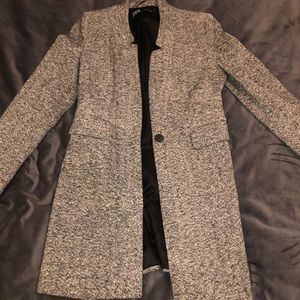 Zara Grey Marl Winter Overcoat